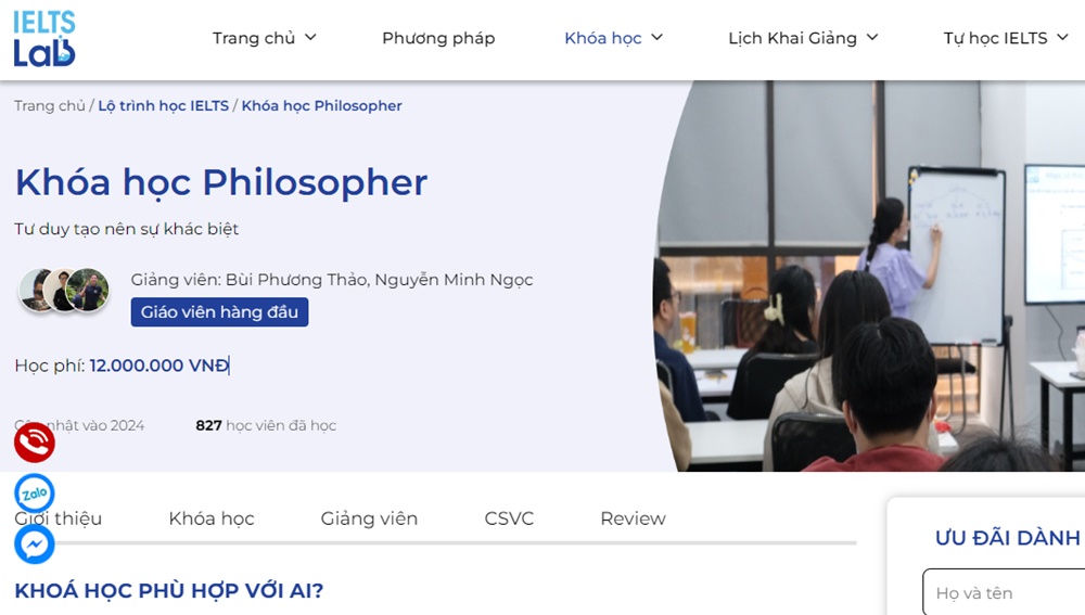 IELTS Lab cung cấp khóa Philosopher cho người muốn đạt từ đạt từ 7.0 trở lên