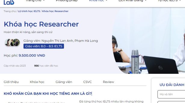 Khóa học Researcher phù hợp với người đã có nền tảng vững chắc