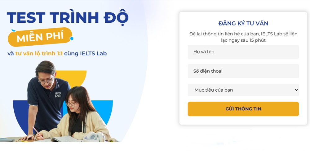 Cố vấn của IELTS Lab sẽ giúp bạn chọn loại bài test phù hợp với bản thân