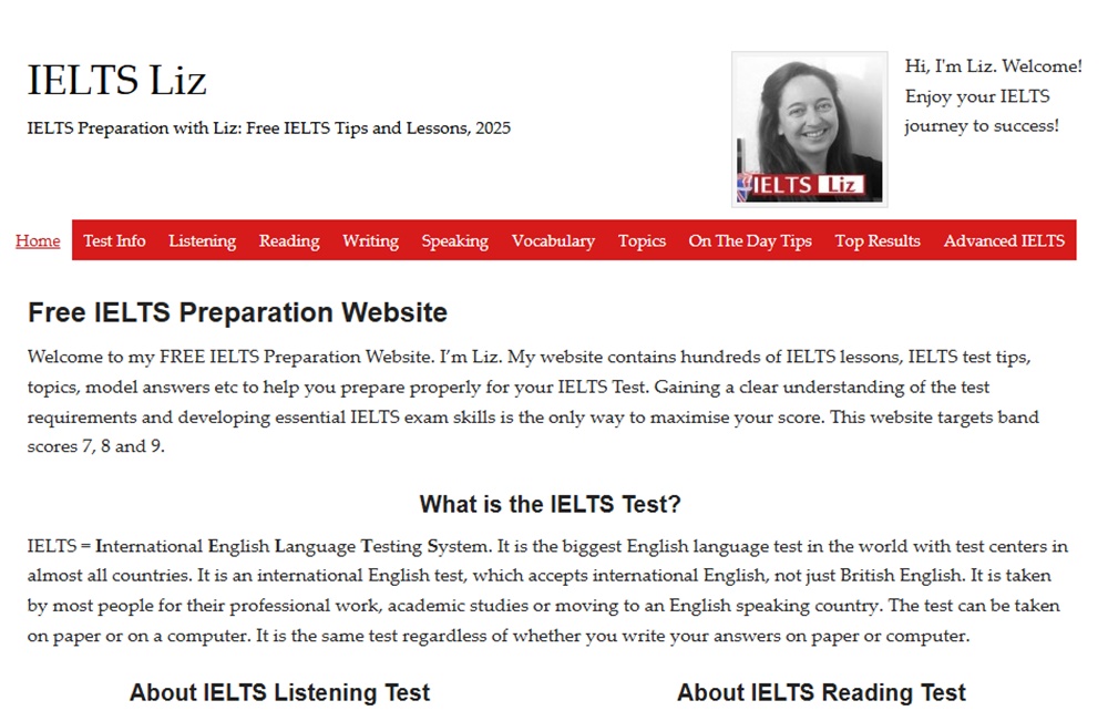 IELTS Liz là website học IELTS miễn phí nổi tiếng