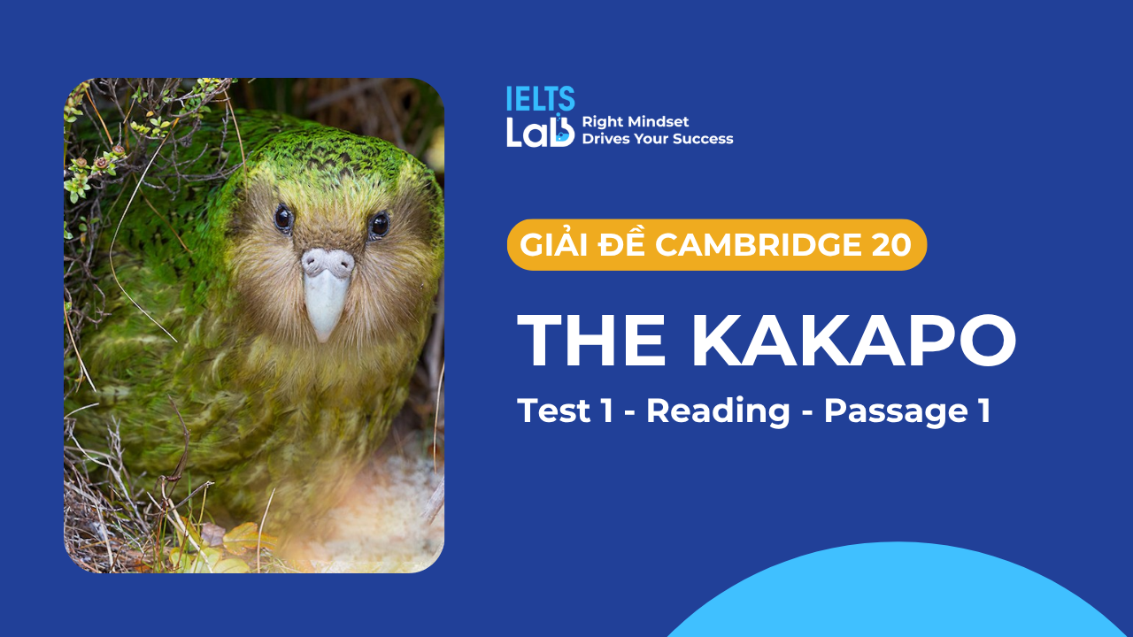 Giбєјi д б ѓ Cambridge Ielts 20 Test 1 Passage 1 The Kakapo