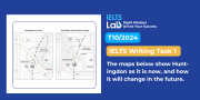 IELTS Writing Task 1 Map: Huntingdon – Bài mẫu và phân tích